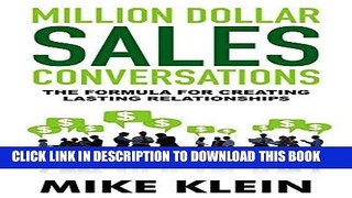 Ebook Million Dollar Sales Conversations: The Formula for Creating Lasting Relationships (Million