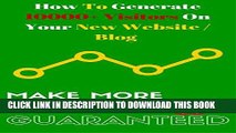 Ebook How To Generate10000  Visitors On Your New Website / Blog: Make More Money Guaranteed Free