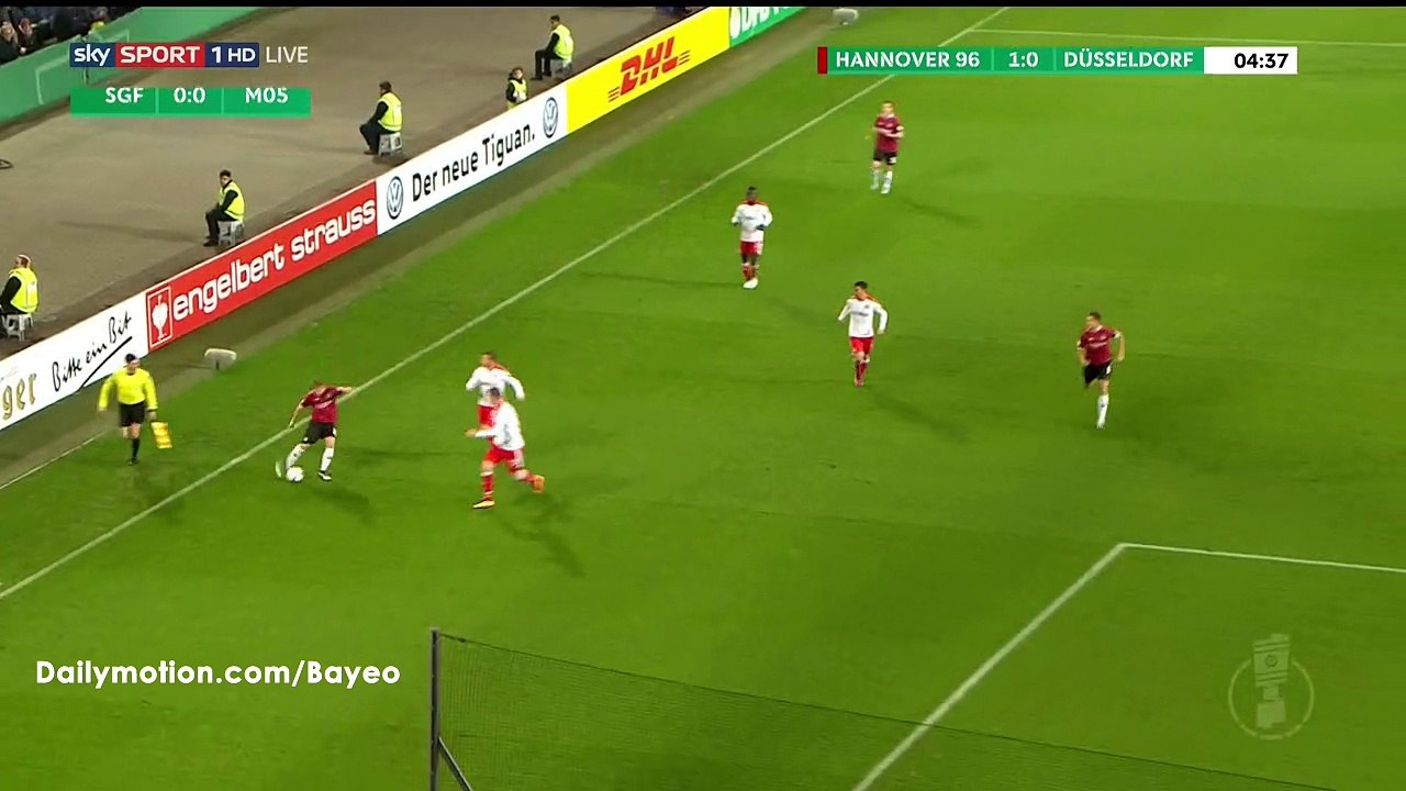 Artur Sobiech Goal HD - Hannover 1-0 Dusseldorf - 26-10-2016 DFB Pokal