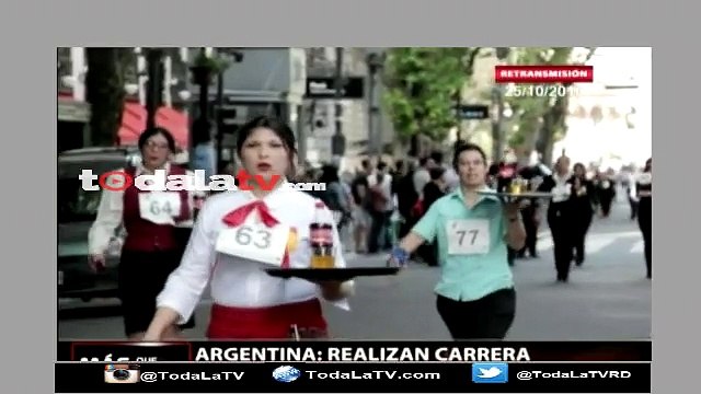 Maratón de Camareros en Argentina-Mas Que Noticias-Video