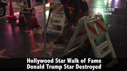 Donald Trump’s Hollywood Star Destroyed #Trump