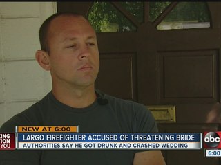 Largo Firefighter fired after crashing wedding party, threatening bride