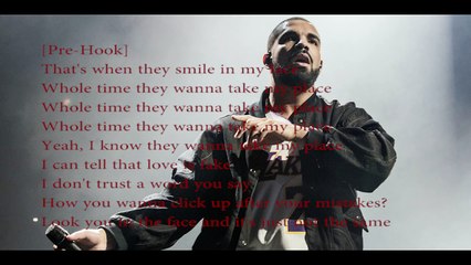 Drake - Fake Love (Lyrics)