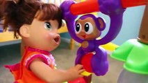 Baby Play Date With Little Tikes Light n Go Garden Treehouse & Crazy Baby Alive Lucy DisneyCarToys