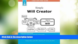 Big Deals  Simple Will Creator: Legal Self-Help Guide  Full Read Best Seller