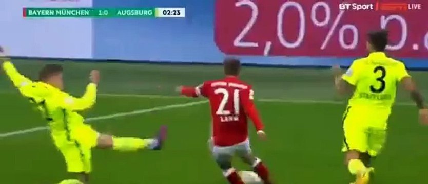 Philipp Lahm Goal ~ Bayern Munich vs Augsburg 1-0 DFB Pokal 2016