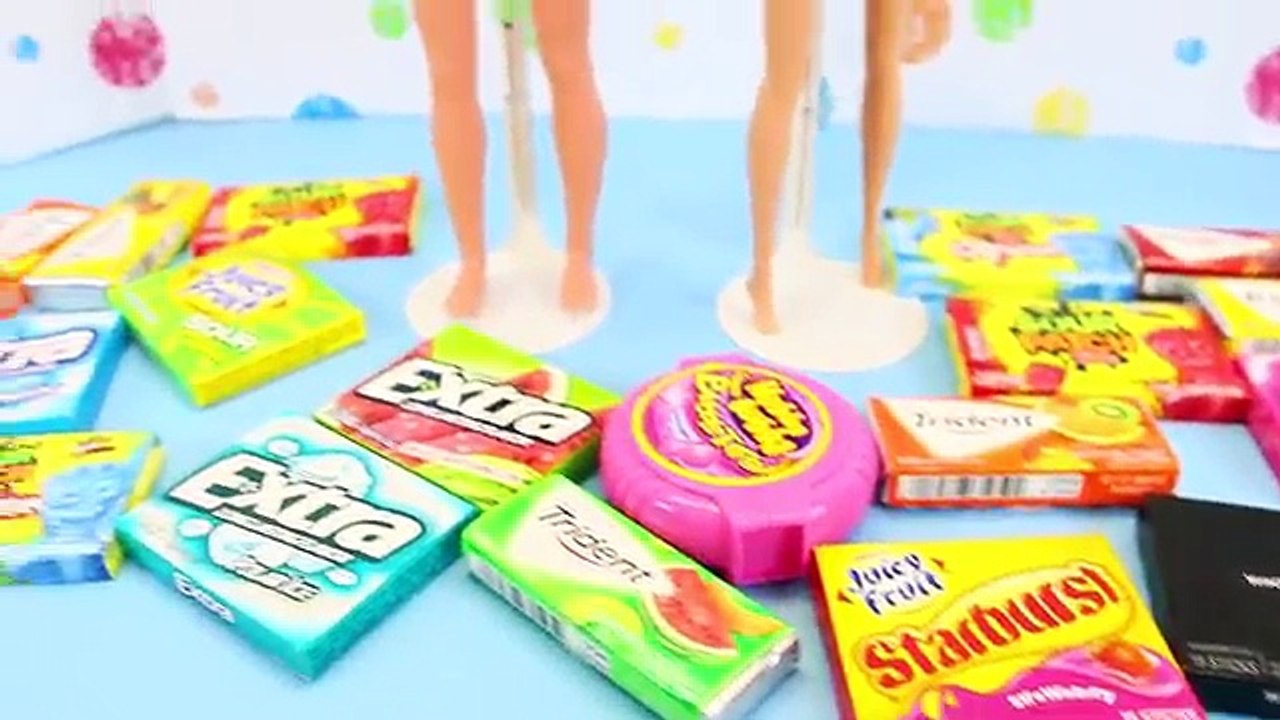 100 Layers Challenge 100 Coats & LAYERS OF GUM on Barbie & Ken Dolls by DisneyCarToys