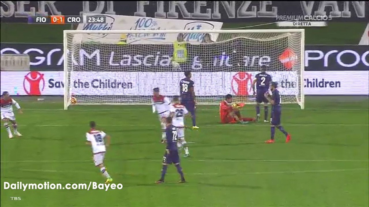 Diego Falcinelli Goal HD - Fiorentina 0-1 Crotone - 26-10-2016