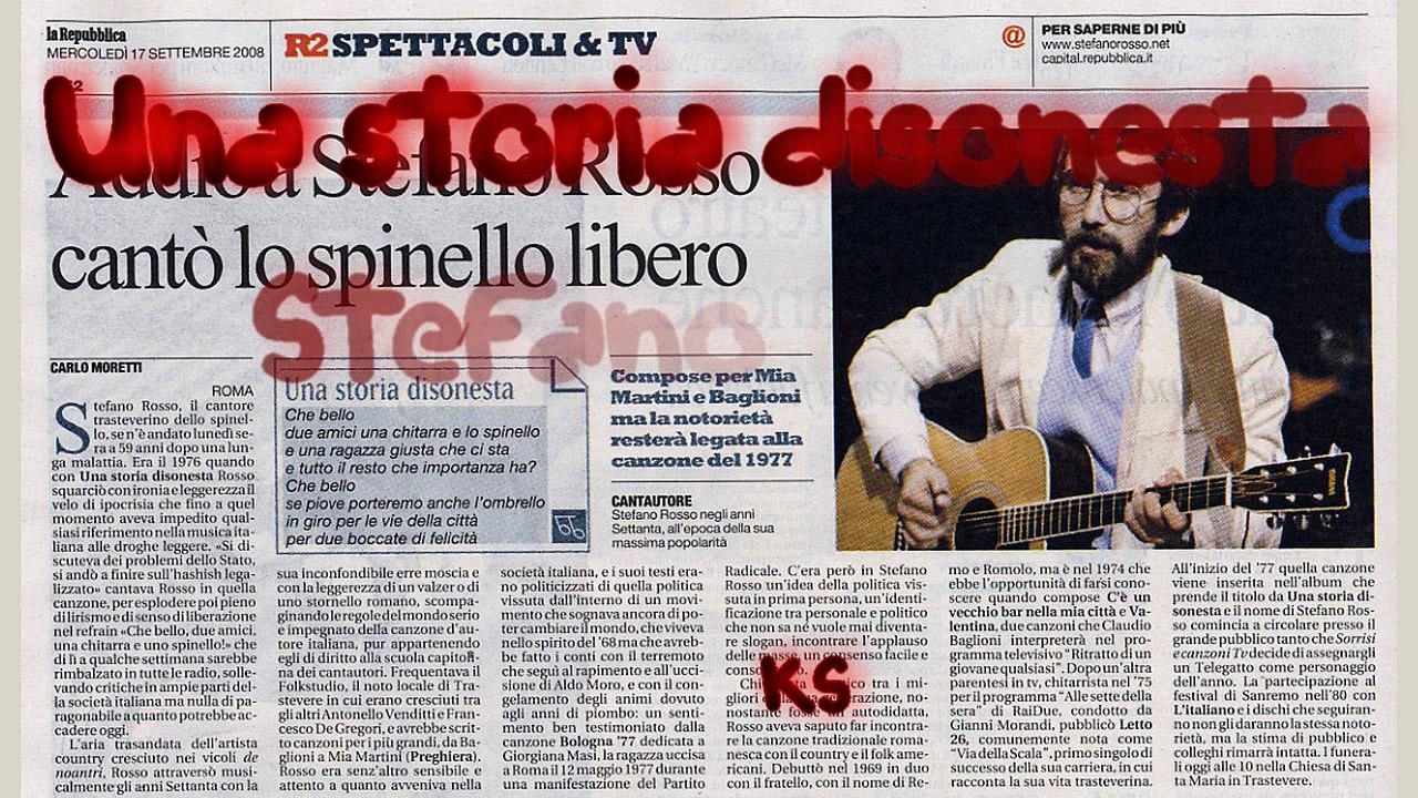 Una storia disonesta - Stefano Rosso (cover)