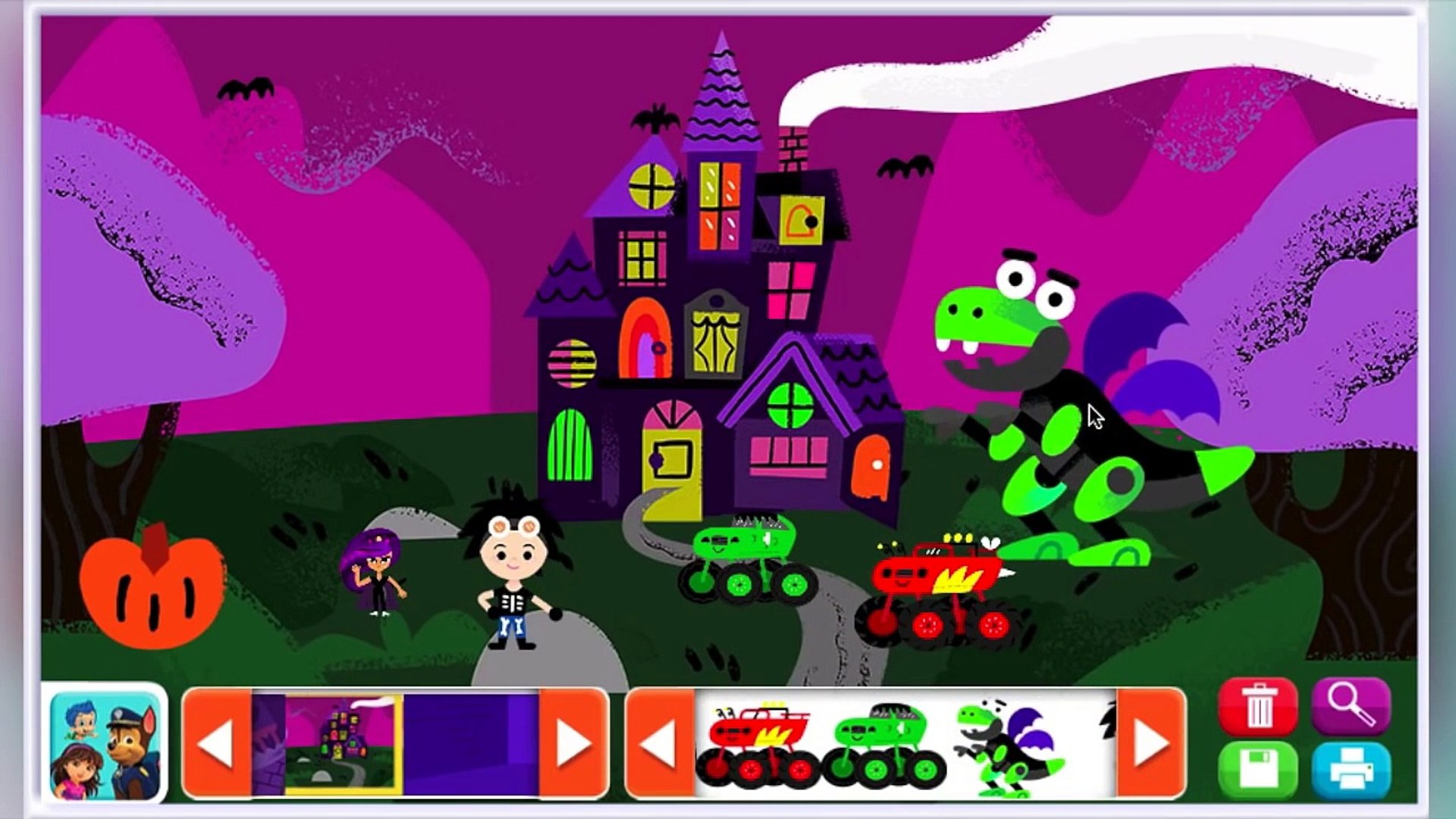 Nick Jr Music Maker Halloween Halloween Sticker Pictures. Shimmer and Shine, Bubble Guppies, Paw Patrol.  Game For Kids. - Dailymotion Video