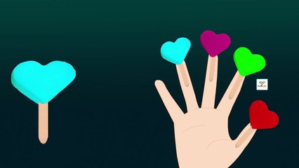 Fun Finger Family Song with Heart Lollipop & Ice Cream | Kids' Daddy Finger Lyrics 🍭
