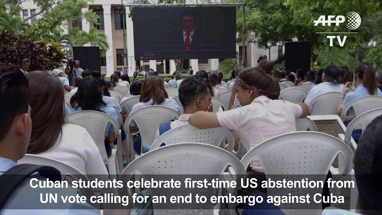 US abstains for first time in UN vote against Cuba embargo