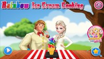 Rainbow Ice Cream Cooking | elsa and kristoff games | Disney Princess Frozen Elsa Games