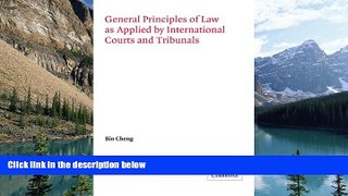 Big Deals  General Principles of Law as Applied by International Courts and Tribunals (Grotius