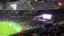 fight between west ham & chelsea fans ( West ham 2 -1 Chelsea 26.10.2016 - ENGLAND: EFL Cup )