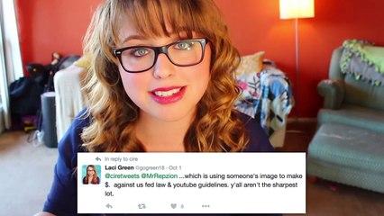 SJW Laci Green Goes After Small Youtuber Over Copyright! Want to pick on someone your own size?