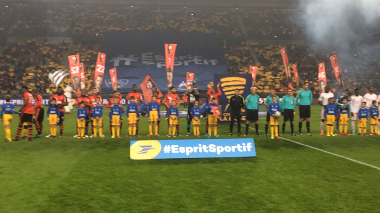 Teddy Riner au coup d'envoi de Rennes-Lorient