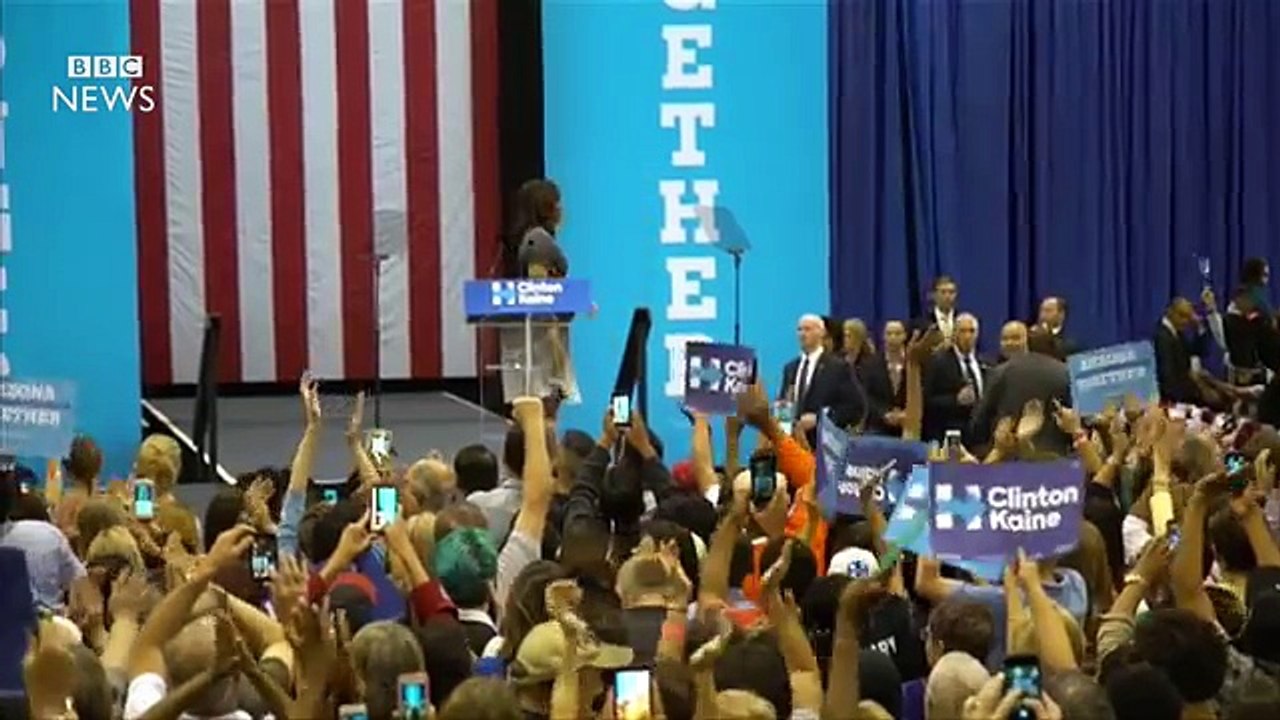 Hillary Clinton's not-so-secret weapon- Michelle Obama - BBC News - YouTube