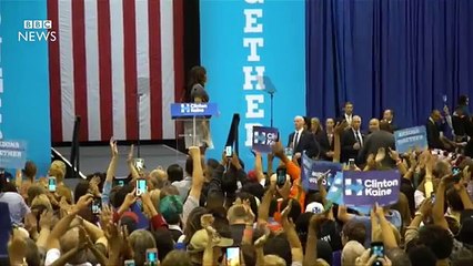 Hillary Clinton's not-so-secret weapon- Michelle Obama - BBC News - YouTube