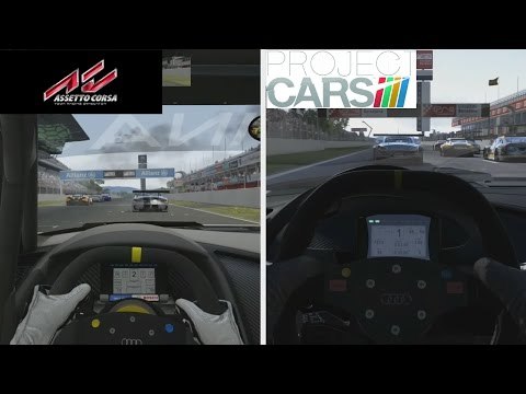 Project Cars | Assetto Corsa | Comparison Audi R8 GT3 at Barcelona