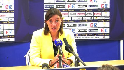 Coupe de la Ligue      Clermont - OM: conférence d'après match de Corinne Diacre