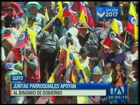 Juntas parroquiales apoyan al binomio Moreno-Glas