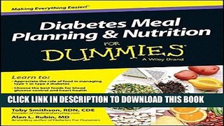 Best Seller Diabetes Meal Planning and Nutrition For Dummies Free Read