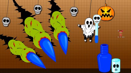 Learn Colors with Devil Nail Arts | Halloween Videos for Children | Colours to Kids Toddlers Babies