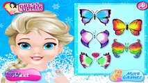 ❤Disney Frozen Baby Elsa Face Art tutorial games for kids - Frozen ELSA and ANNA songs collection