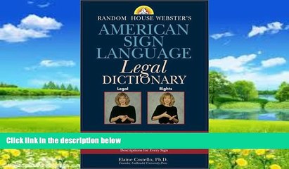 Books to Read  Random House Webster s American Sign Language Legal Dictionary  Best Seller Books