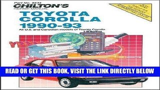 [READ] EBOOK Toyota Corolla, 1990-93 (Chilton s Repair   Tune-Up Guides) BEST COLLECTION