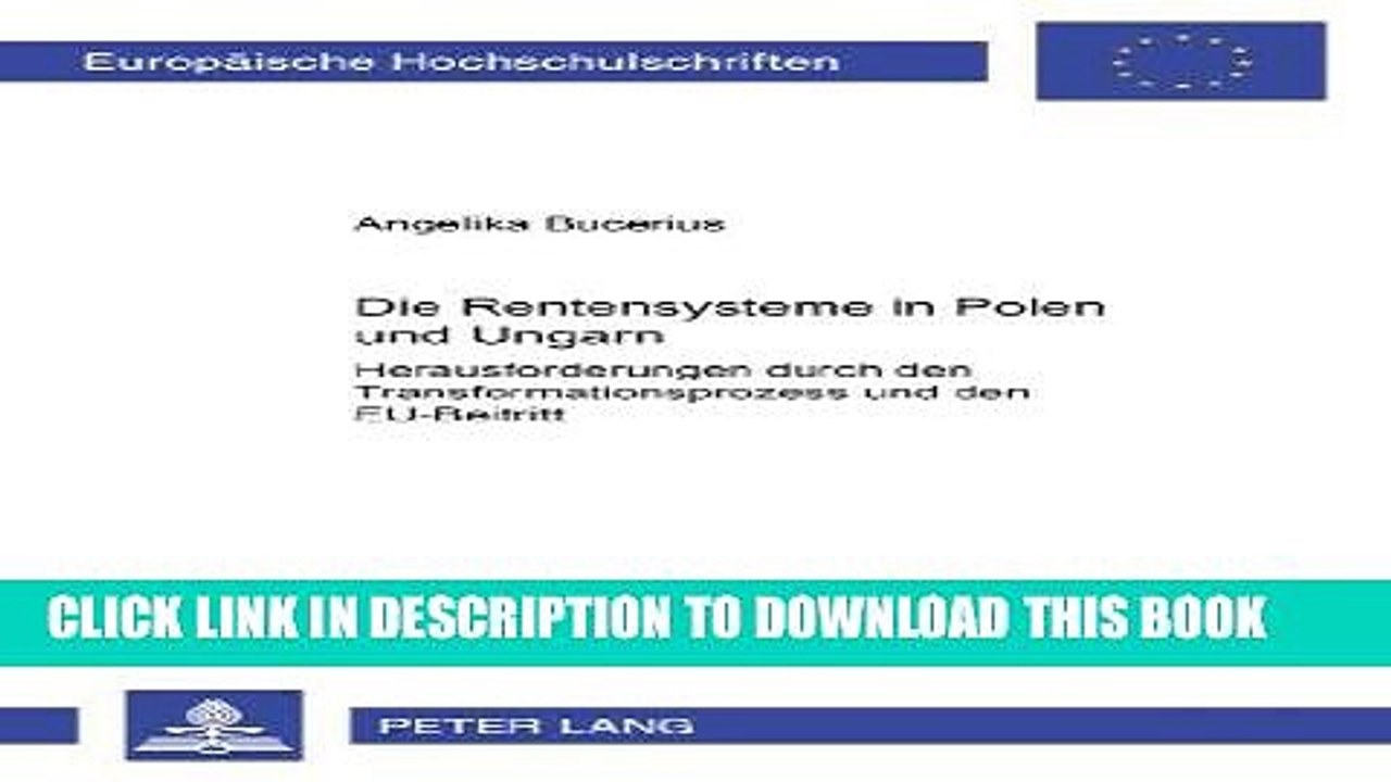 [PDF] Die Rentensysteme in Polen und Ungarn: Herausforderungen durch den Transformationsprozess
