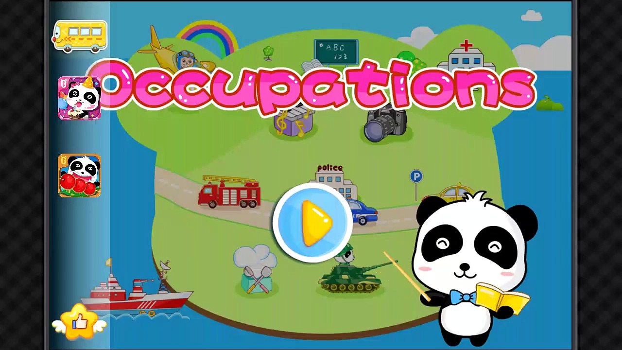 Baby Panda Learn About Occupations | Twelve Occupations To Discover