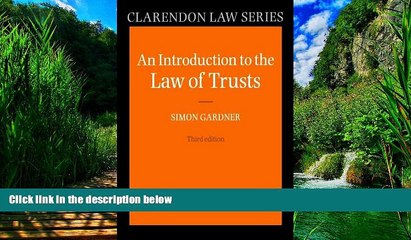 Books to Read  An Introduction to the Law of Trusts (Clarendon Law Series)  Full Ebooks Most Wanted