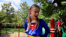 Little Heroes Spiderman vs Supergirl Robot in Real Life | New Superheroes Battle | Super Hero Kids 4