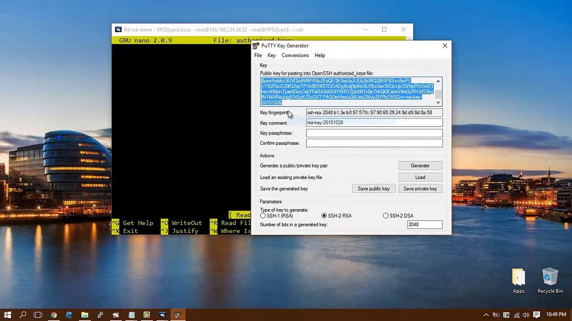 Public ssh) with setup VPS To (Bitvise How Key Authentication