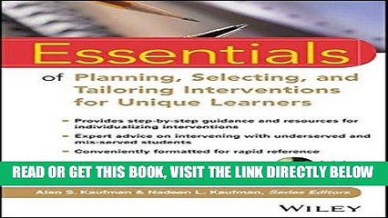 [Free Read] Essentials of Planning, Selecting, and Tailoring Interventions for Unique Learners