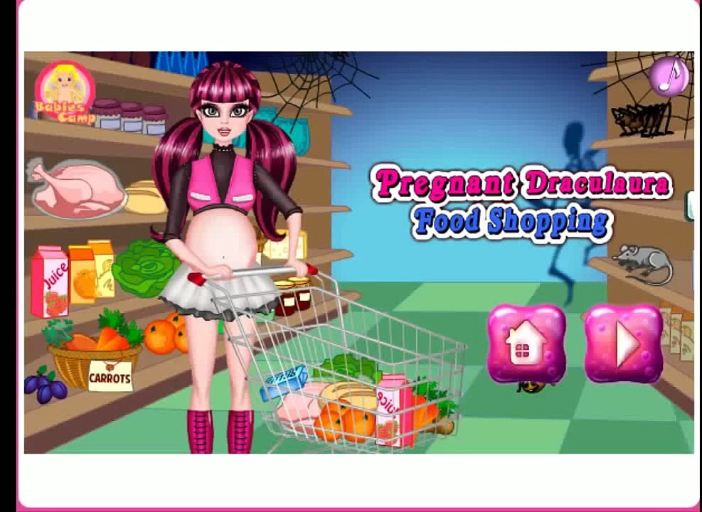 ❤ Pregnant Draculaura Food Shopping ❤ Monster High Games ❤Baby Games