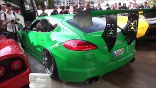 MAD Porsche Panamera slammed with HUGE wing!!