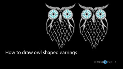 Drawing & Rendering a Silver Bejewelled Earring ✨