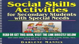 [Free Read] Social Skills Activities for Secondary Students with Special Needs Full Online