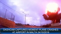 WARNING MOMENT PLANE CRASHES AT AIRPORT IN MALTA luqa crash Malte