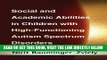 [Free Read] Social and Academic Abilities in Children with High-Functioning Autism Spectrum