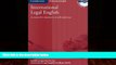 Books to Read  International Legal English Student s Book with Audio CDs (3): A Course for