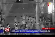 Trujillo: escolares protagonizan feroz pelea en plena calle