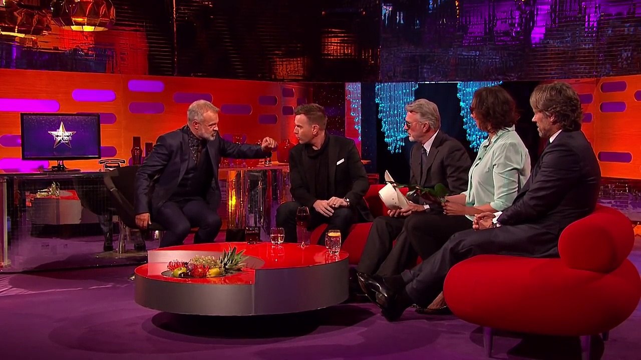 Sam Neill & Ewan McGregor Re-enact Iconic Jurassic Park Scene - The Graham Norton Show