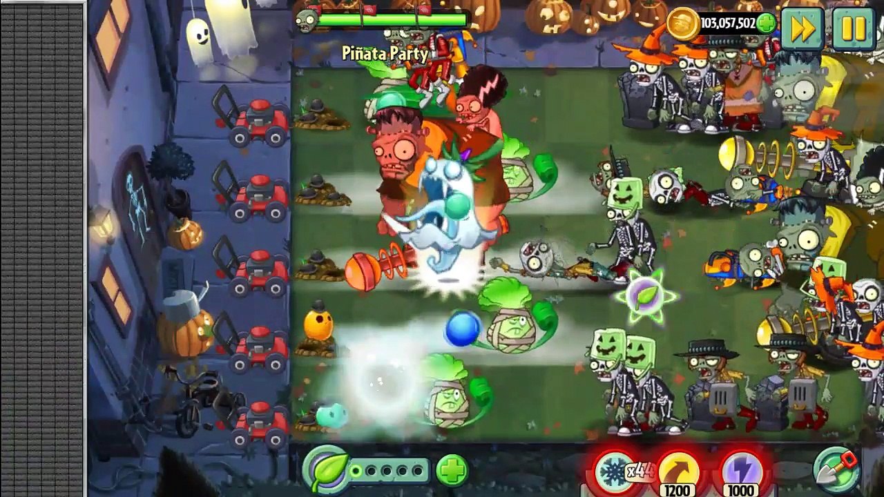 Plants vs Zombies 2 - Halloween Lawn of Doom October 21, 2016-M0YzTFeD6dk