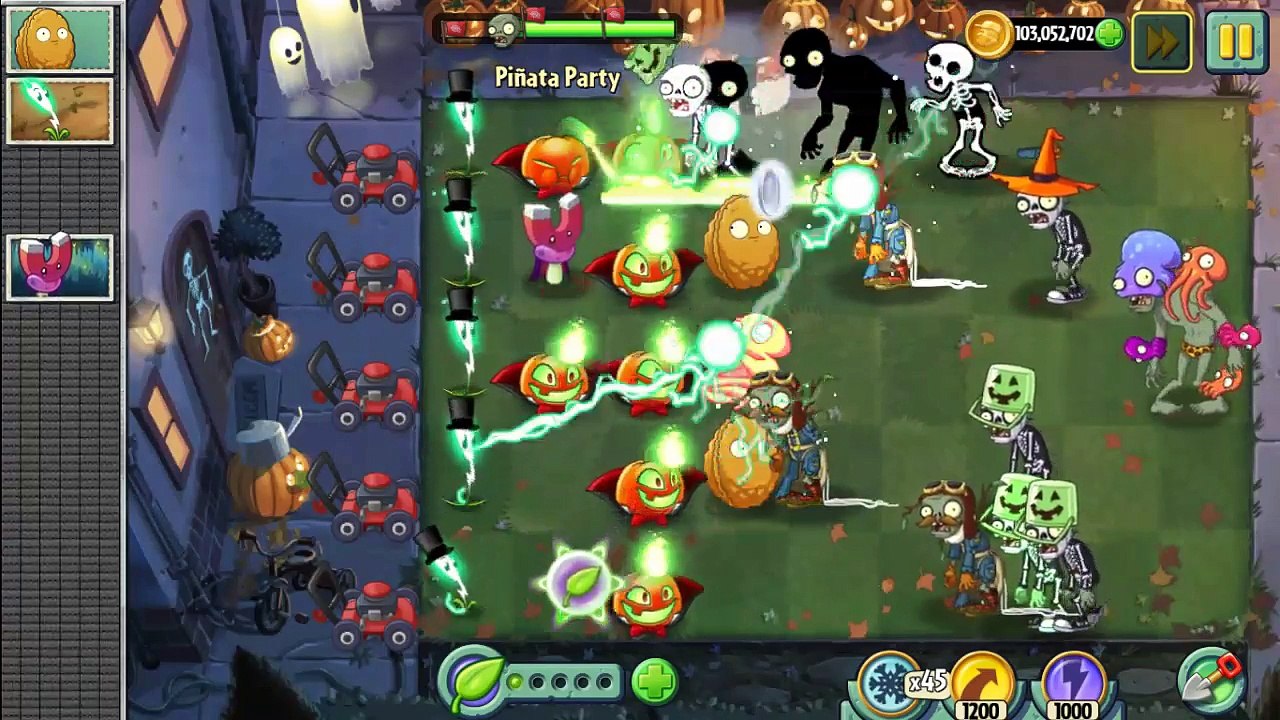 Plants vs Zombies 2 - Halloween Lawn of Doom October 22, 2016-1FKo7eaGqCg