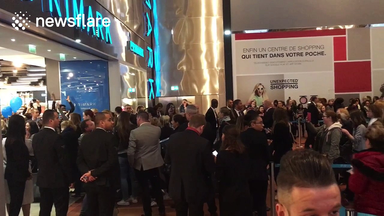 Hundreds queue for Primark opening in Lille, France