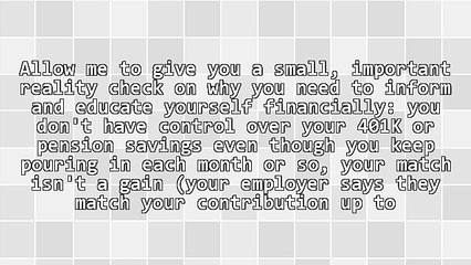 Should You Be Relying On a 401K or Learn How To Retire Rich?